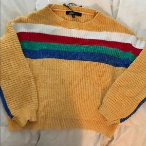 Yellow striped sweater